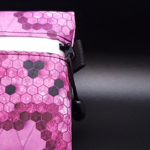 Ultralight Large Zip Pouch -Xpac VX07 - Pink Hexcam Xpac