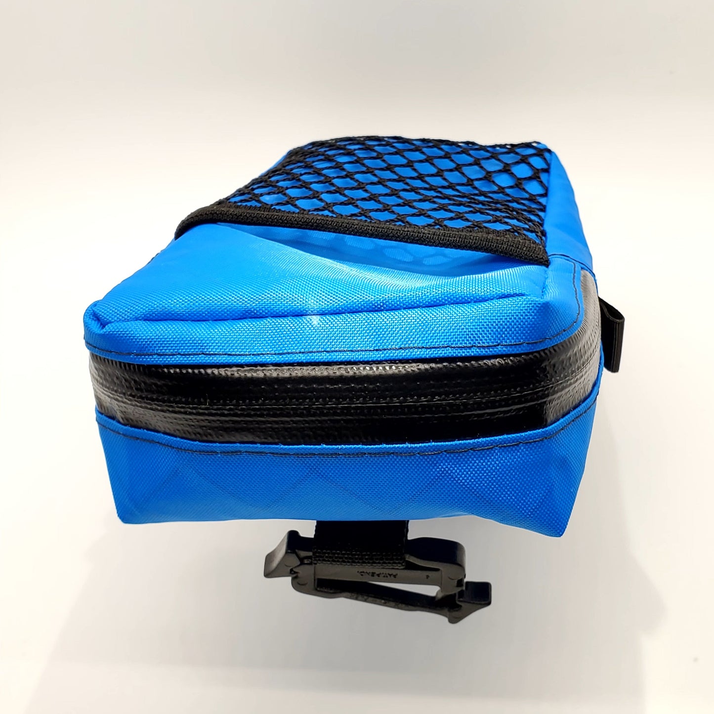 Bright blue hiking shoulder pouch