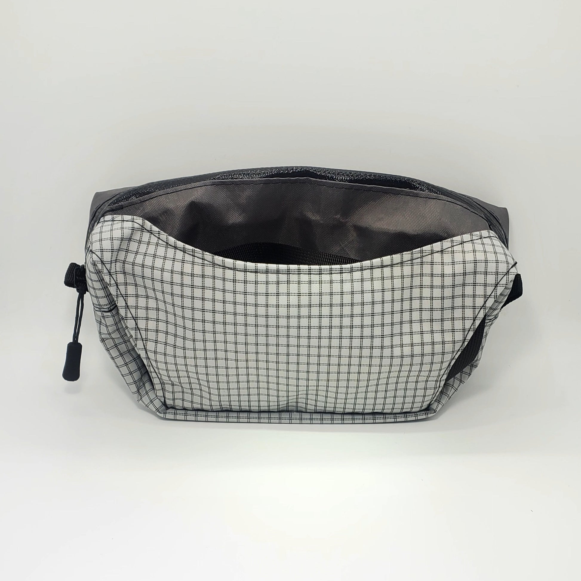 Grey and Grey UL Fanny Pack for hiking and Backpacking back sleeve panel