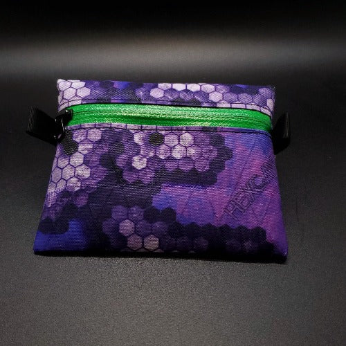 Ultralight Backpacking Trail Wallet - Purple Hexcam Xpac